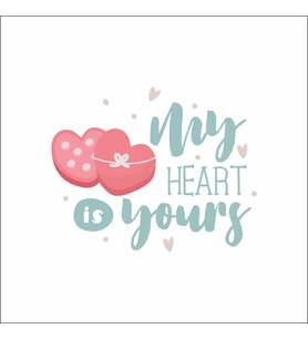 My Heart Is Yours Kalpli Sticker Duvar Sticker 30x25 CM