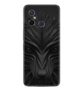 Xiaomi Redmi 12C Kılıf Resimli Desenli Baskılı Silikon Black Fox 1325