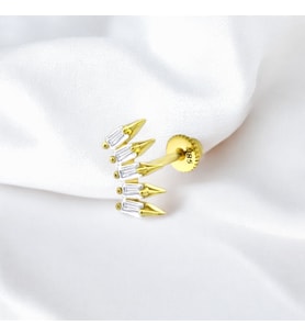 Glorria Altın Baget Helix Piercing