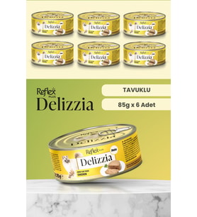 Reflex Plus Delizzia / Kıyılmış Tavuklu Yetişkin Kedi Maması 85g x 6 Adet