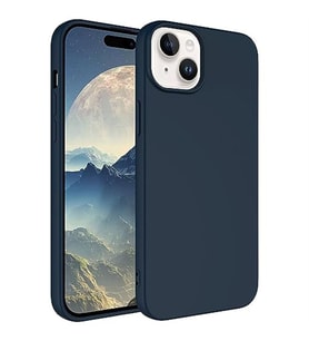 Coverzone Apple iPhone 15 Plus ?le Uyumlu K?l?f Z-Mara Lansman Vieri Tam Koruma Arka Kapak Kamera Koruma �?k?nt?l? P�r�zs�z Y�zey Lacivert