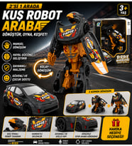 Dönüşen Kuş Robot Araba 2'si 1 Arada Robot ve Spor Araba Oyuncak Manuel Dönüşüm