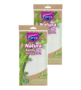 Natura Bambu Bez 2'li Paket 30 x 30 cm İkili Set
