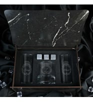 Ahşap Kutulu Vintage Tasarımlı Kişiye Özel Rakı ve Taşlı Viski Kadehi Seti