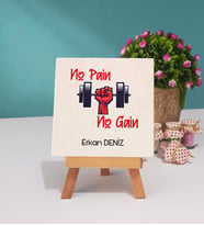 No Pain No Gain Dekoratif Taş Baskı