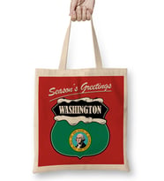 Seasons Greetings Washington Christmas Bez Çanta Uzun Saplı
