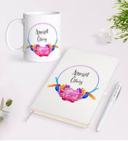 BK Gift Kişiye Özel İsimli Beyaz Defter Kalem Kupa Seti-3