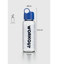 Renga Moon Desenli 450 ml Cam Matara 922009 Mavi