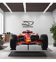 Dekoratif Metal Sanatı Miami Grand Prix Metal Duvar Tablosu Formula 1 (Siyah)