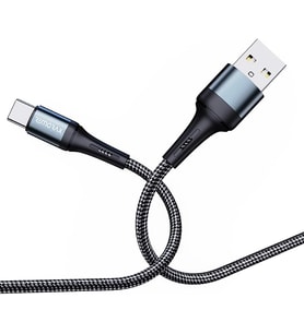 USB A-C Hızlı Şarj Kablosu, Siyah (100 CM)