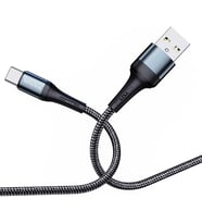USB A-C Hızlı Şarj Kablosu, Siyah (100 CM)