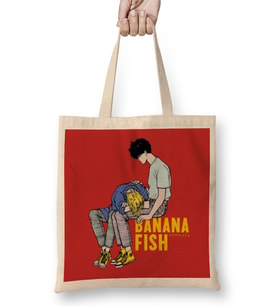 Banana Fish Retro Bez Çanta Uzun Saplı