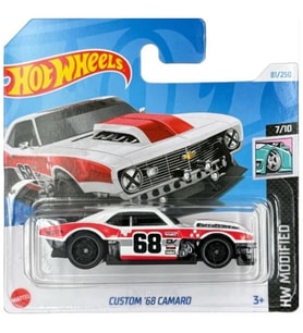Hot Wheels Custom '68 Camaro - Beyaz (1/64)