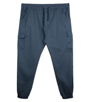 Kargo Cepli Büyük Beden Likralı Jogger Pantolon (Petrol)