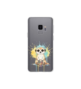 Samsung Galaxy S9 ile Uyumlu Splash Mirket Tasarımlı Şeffaf Silikon Kılıf
