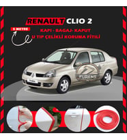 Renault Clio 2 Oto Araç Kapı Koruma Fitili 5metre Parlak Kırmızı Renk