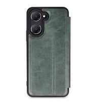 Vivo Y18 Kılıf Flip Cover - Koyu Yeşil