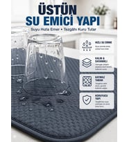 Katlanabilir Bulaşık Kurutma Matı Hızlı Kuruyan Su Emici Mutfak Matı