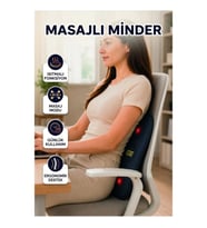 Isıtmalı ve Titreşimli Ergonomik Bel Masaj Minderi – Sırt Destekli