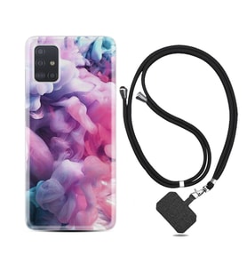 Samsung a71 A72 A73 A7 A9 2018 C7 C9 Kılıf Boyun Askılı Silikon Pink Cloud 1305