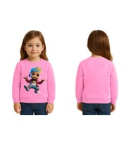 Unisex Groot Baskılı Çocuk Swaetshirt 3 İplik Şardonlu (Pembe)