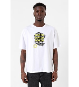 Sherlock Bored Beyaz Erkek Oversize Tshirt