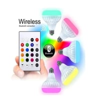 Bluetoothlu kumandalı LED ışıklı ampül hoparlör