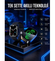 Dokunmatik Akıllı Saat Yeni Nesil Kulaklık Kampanyası Anc Özelliği Yüksek Ses Kaliteli