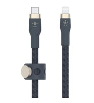 Belkin BOOST Pro Flex Apple MFI Lisanslı Type-C to Lightning (3m) Fast Şarj Mıknatıslı Örgülü Kablo Siyah