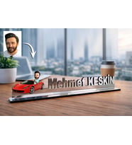 Kişiye Özel İvedik Karikatürlü 30 cm Ayna Pleksi Masaüstü İsimlik - Ofis Hediyesi
