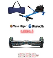 Elektrikli Kaykay Scooter Akıllı Denge Hoverboard + HoverKart + Çanta FULL LEDLİ EXTREM88 PAKET D18