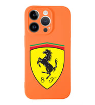 Apple iPhone 14 Pro  Lansman Kılıf Ferrari  Tasarımlı Altı Kapalı İçi Kadife Kaplı  Kapak (Şeffaf)