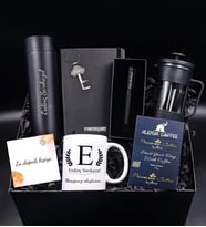 Termos & Defter & Roller Kalem & Anahtarlık & French Press & Kupa & Filtre Kahve Hediye Seti