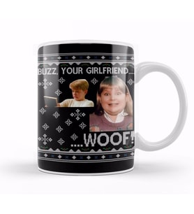 Home Alone Buzz Your Girlfriend Wood Christmas Kupa Bardak Porselen