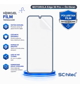 SChitec MOTOROLA Edge 50 Pro Uyumlu Ön Yüzey Nano Şeffaf Hidrojel Ekran Koruyucu