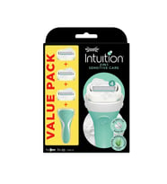 Wilkinson Sword Intuition Sabunlu 4 Bıçaklı Tıraş Bıçağı Sapı + 3 Yedek Başlık