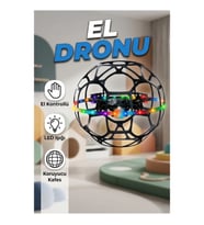 Futbol Topu Tasarımlı El Kontrollü Drone – LED Işıklı Koruyucu Kafes