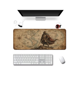 SonicTouch Klavye Mousepad 40x90cm Dikişsiz Pürüzsüz Sıvı Geçirmez Kaymaz Taban Dünya Fatihi