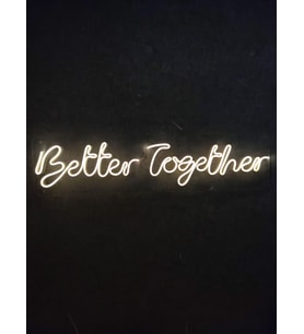Better Together Neon  Led Dekoratif Duvar Aydınlatması Neon Duvar Yazısı