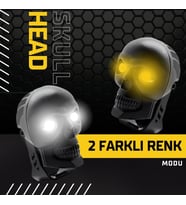 Skull Head Özel Tasarım Motosiklet Sis Lambası 2 Adet