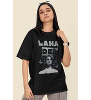 Lana Del Rey Baskılı Unisex Oversize Şarkıcı Tişört