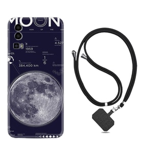 General Mobile Gm 23 Kılıf Resimli Boyun Askılı İpli Desenli Silikon Moon info 1424