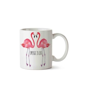 Flamingo Aşk Love Porselen Kupa Bardak