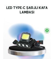 Şarjlı Led Kafa Lambası 800 Lumen Cob Xpe Ayarlanabilir Başlıklı