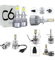 C6 H7 Xenon Led Ampül Beyaz 2 Li 36W 3800Lm Turbo Fan