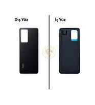 Yapıştırıcı Redmi K60 Siyah Yapıştırıcı Arka Pil Kapağı Batarya Kapağı + Yapıştırıcı ve Vida Seti