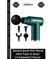 Darbeli Şarjlı Mini Masaj Aleti Type-C Şarjlı 6 Kademeli Sessiz Sporcu Masaj Cihazı