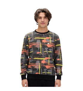 Bad Bear 24.02.12.017 Flame Crewneck Sweatshirt Siyah