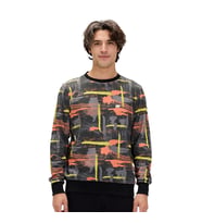 Bad Bear 24.02.12.017 Flame Crewneck Sweatshirt Siyah
