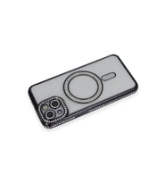 ERTAN iPhone 13 Kılıf Joke Simli Magneticsafe Kılıf - Siyah